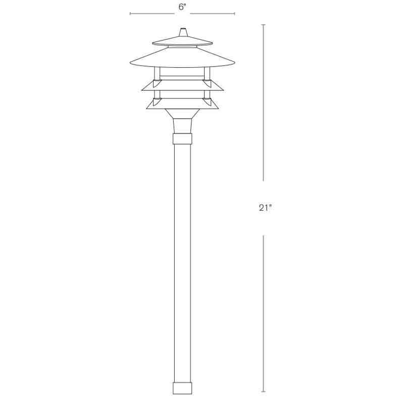 SPJ Lighting SPJ126-1A 2W LED Pagoda Light 120V