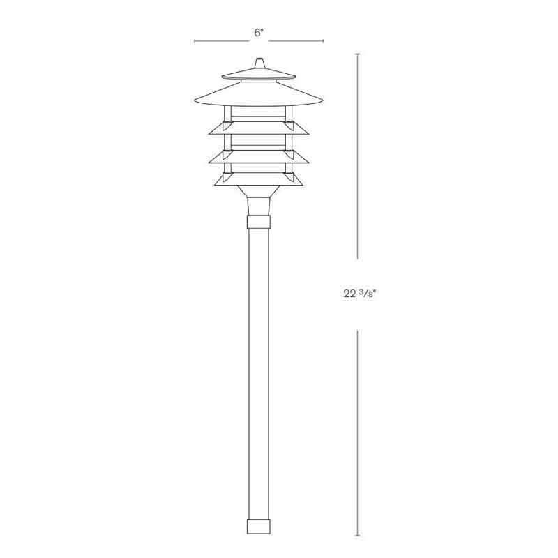 SPJ Lighting SPJ126-1B 2W LED Pagoda Light 12V