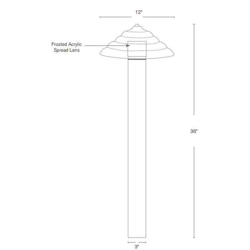 SPJ Lighting SPJ130-B-3 6W LED 3Inch Diameter Post Bollard