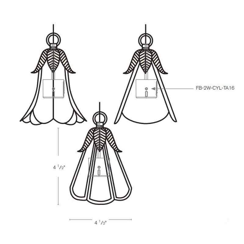 SPJ Lighting SPJ18-06 2W LED Tulip Hanger 12V