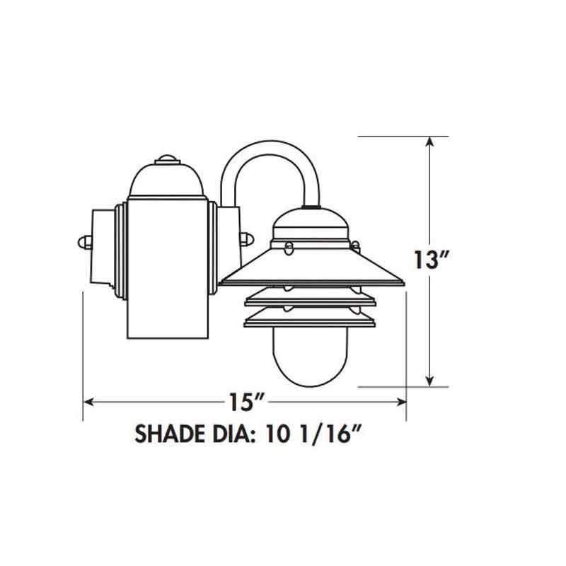 SPJ Lighting SPJ251 Nautical Wall 1 Post