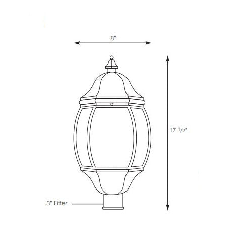 SPJ Lighting SPJ26-02A Solid Brass Post Lantern