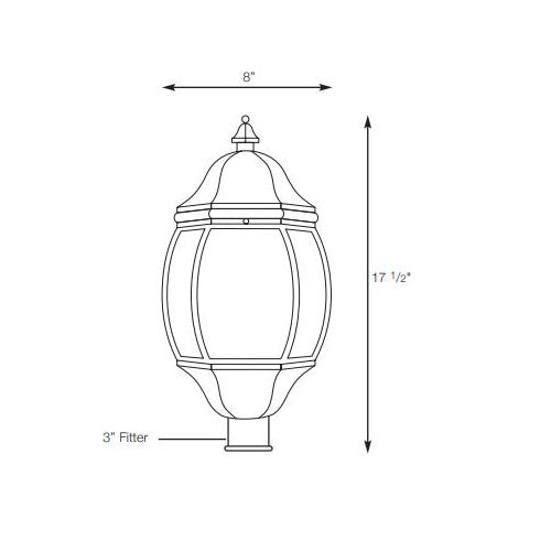 SPJ Lighting SPJ26-02B Solid Brass Post Lantern