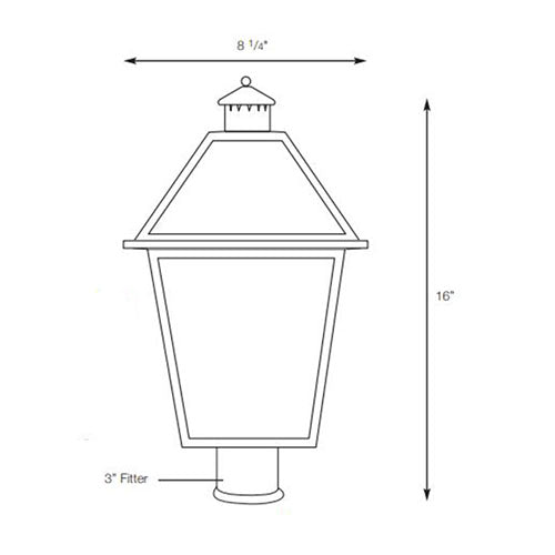 SPJ Lighting SPJ26-04A Solid Brass Post Lantern