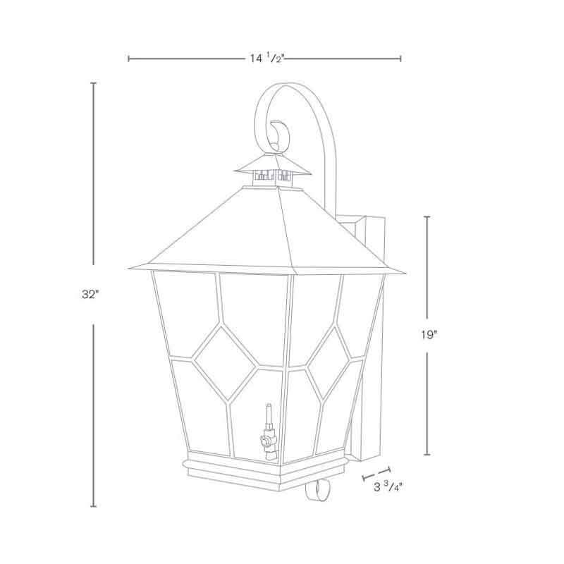 SPJ Lighting SPJ27-01C-NG Gas Lantern 120V