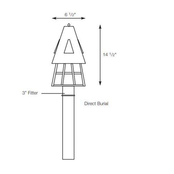 SPJ Lighting SPJ28-03B 18-1/2 Inch Post Lantern-Accessory Image