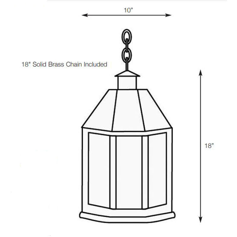 SPJ Lighting SPJ33-02 Pendant Mount Lantern 120V