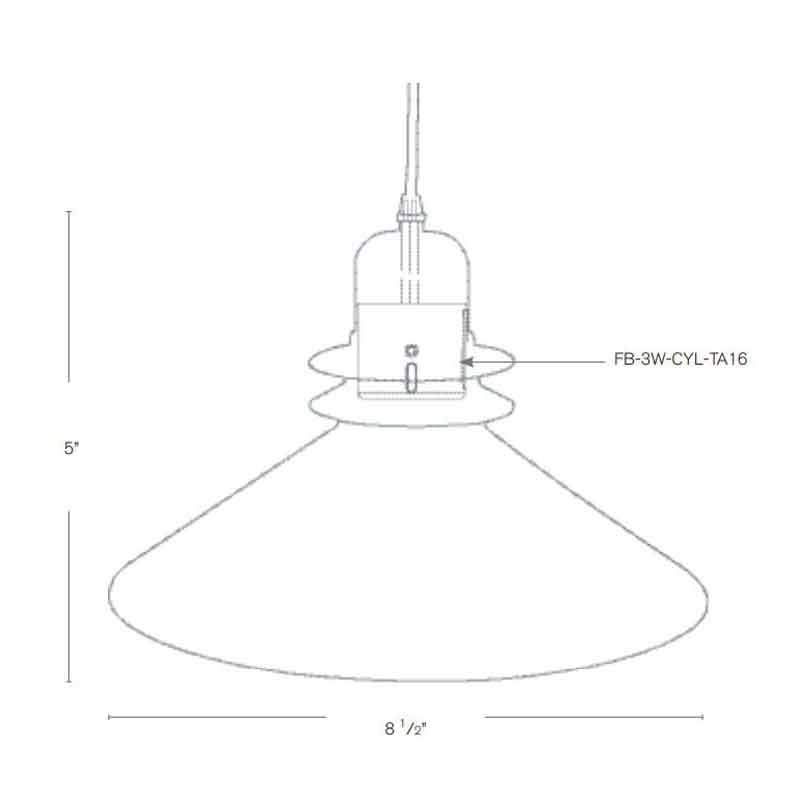 SPJ Lighting SPJ49-04 3W LED Brass Pendant Reflector 12V