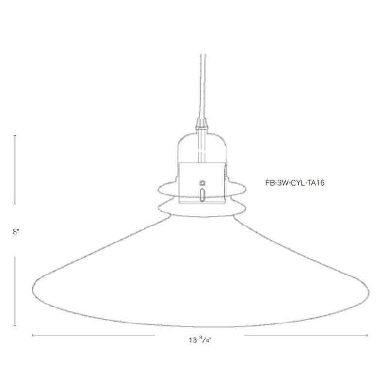 SPJ Lighting SPJ49-05 3W LED Brass Pendant Reflector 12V