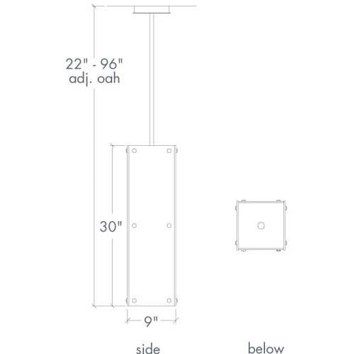 Strata 17377 Indoor/Outdoor Dark Iron Pendant By Ultralights Lighting Additional Image 2