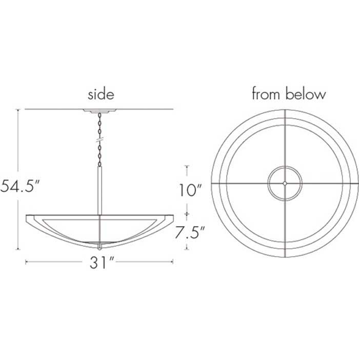 Synergy 0482-31-CH Indoor/Outdoor Chain Hung Pendant By Ultralights Lighting Additional Image 1