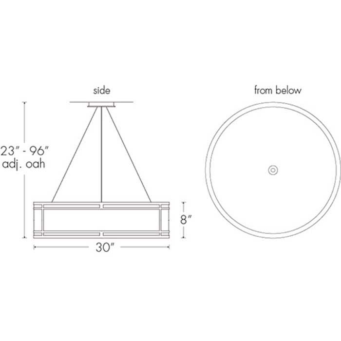 Tambour 13223-30-SM Indoor/Outdoor Stem Mount Pendant By Ultralights Lighting Additional Image 1