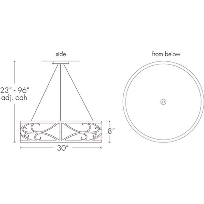 Tambour 13224-30-SM Indoor/Outdoor Stem Mount Pendant By Ultralights Lighting Additional Image 1