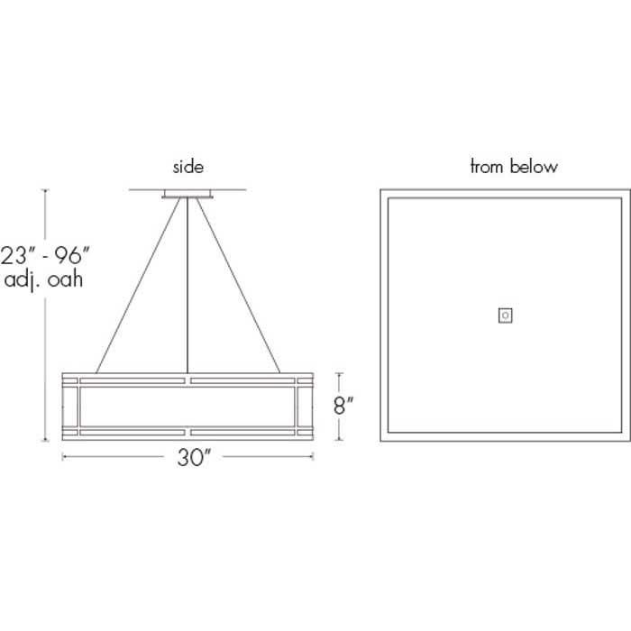 Tambour 13227-30-SFM Indoor/Outdoor Semi Flush Mount Pendant By Ultralights Lighting Additional Image 1