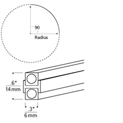 Tech Lighting 700MOBH90 Pre-Bent 90&deg; Curve Monorail