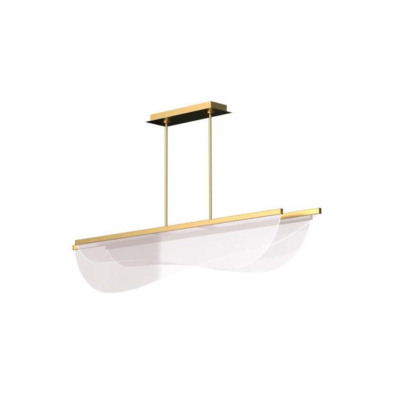 Tech Lighting 700LS Nyra 72 Linear Suspension - Plated Brass Additional Image 3
