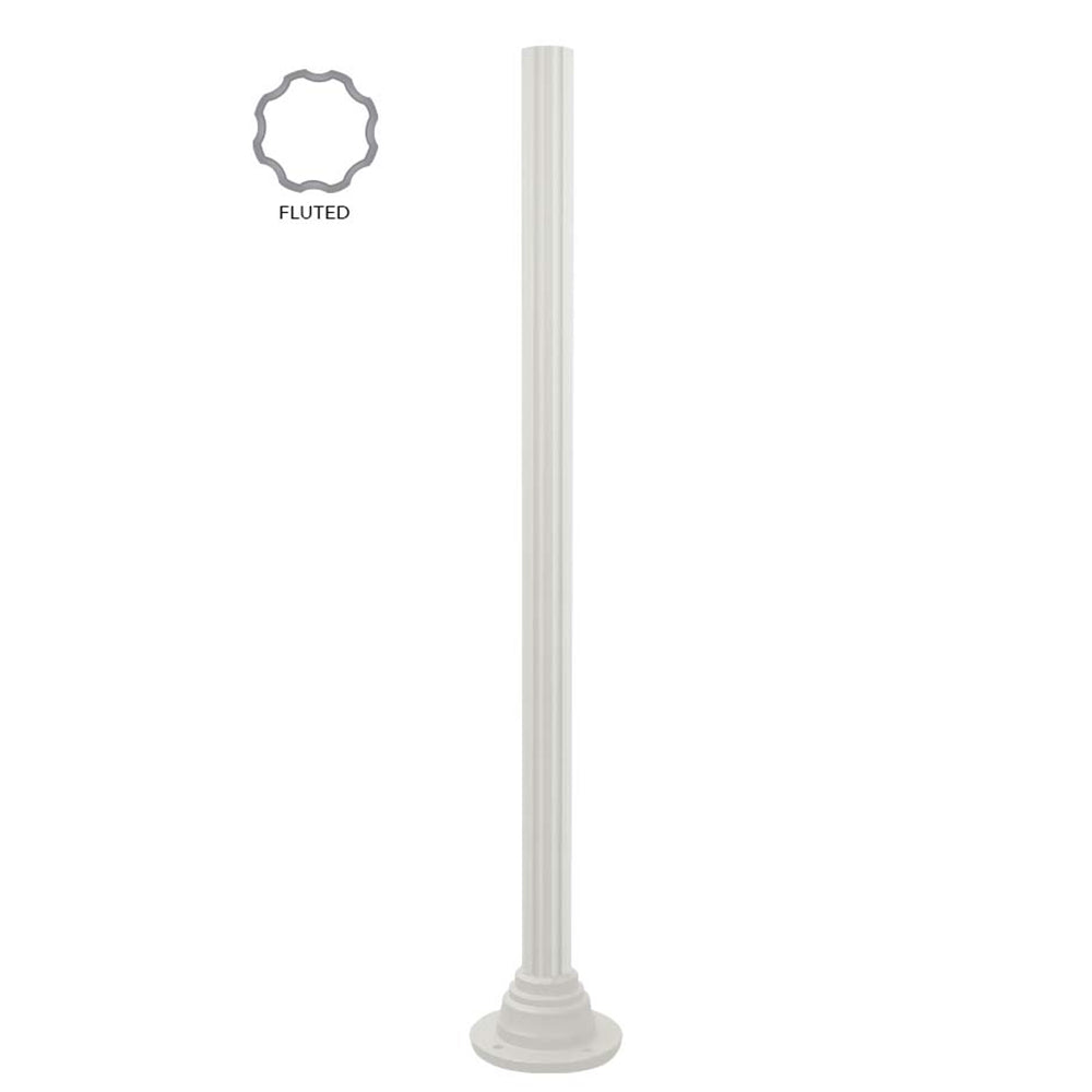 Wave Lighting 3 Inch Round .125 Inch 3600 Series Fluted Surface Mount Posts